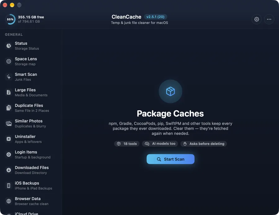 Package Caches in CleanCache